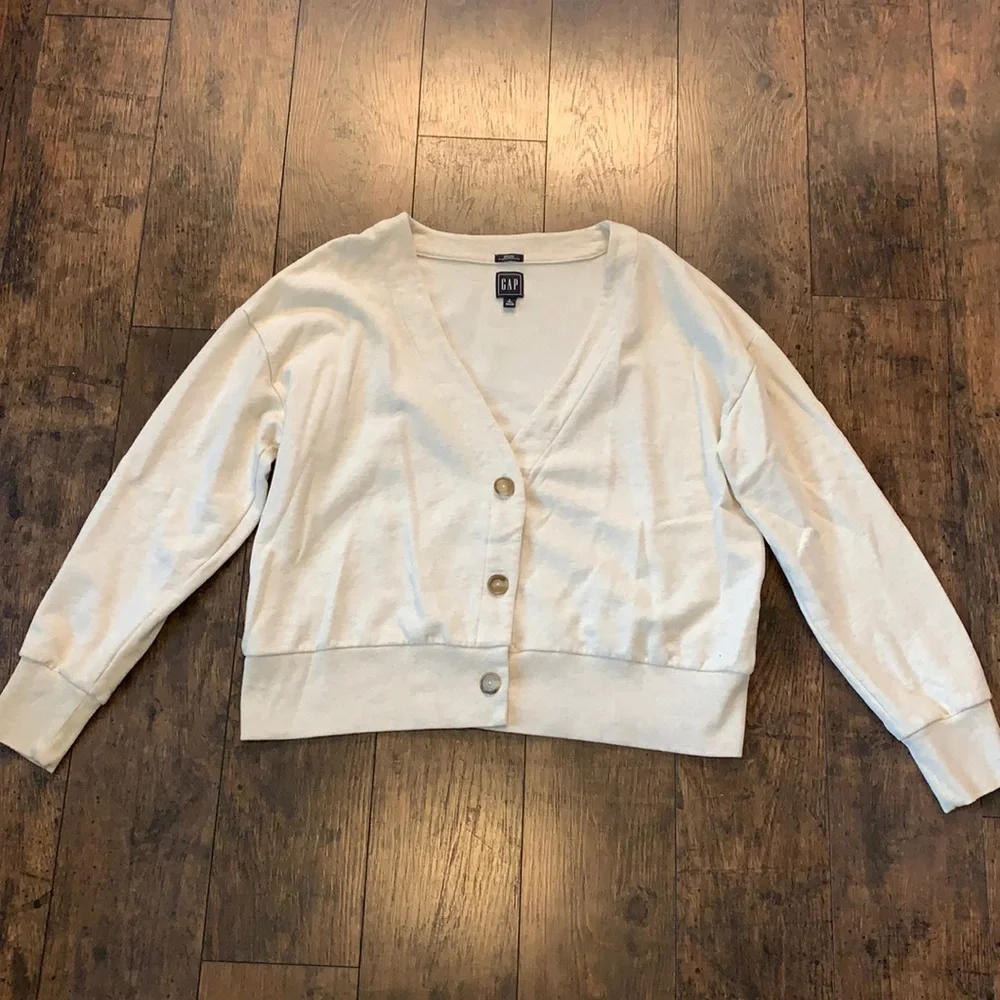 GAP Cream Cardigan Sweater - Picture 1 of 3